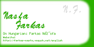 nasfa farkas business card